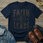 Faith Leads Vintage Design T-Shirt