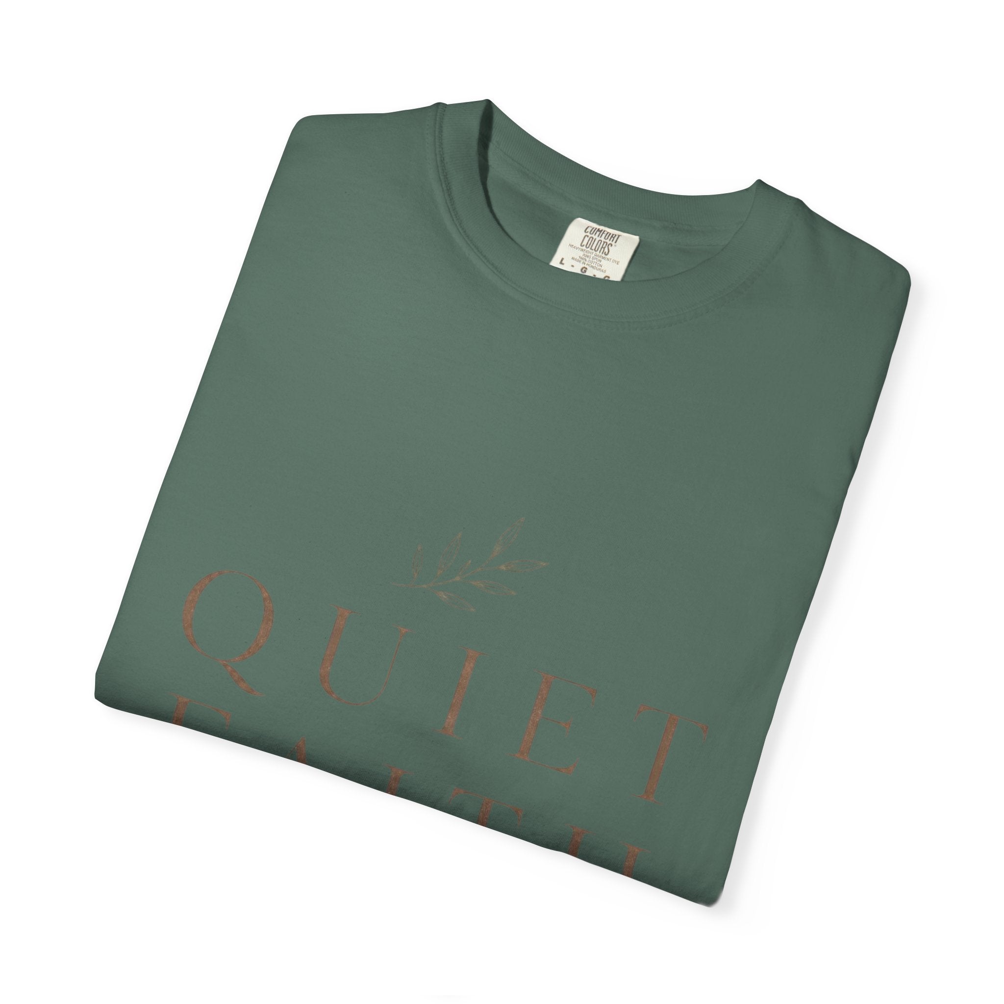 Quiet Faith T‑Shirt — Minimalist Inspirational Christian Tee