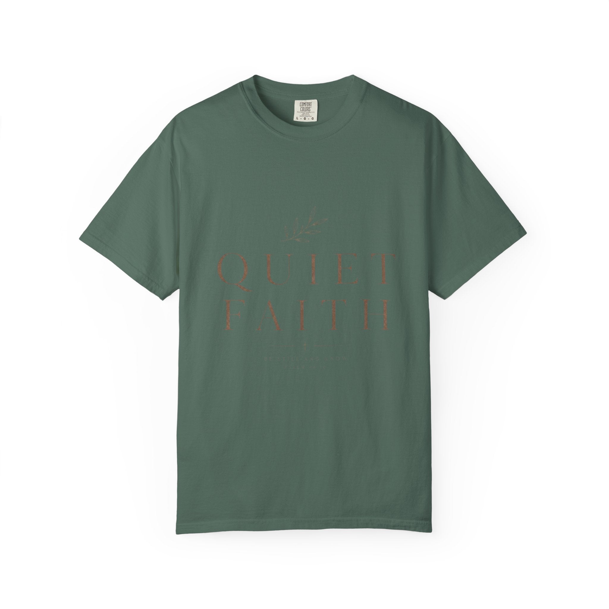 Quiet Faith T‑Shirt — Minimalist Inspirational Christian Tee