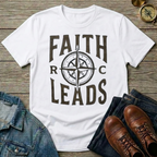 Faith Leads Vintage Design T-Shirt