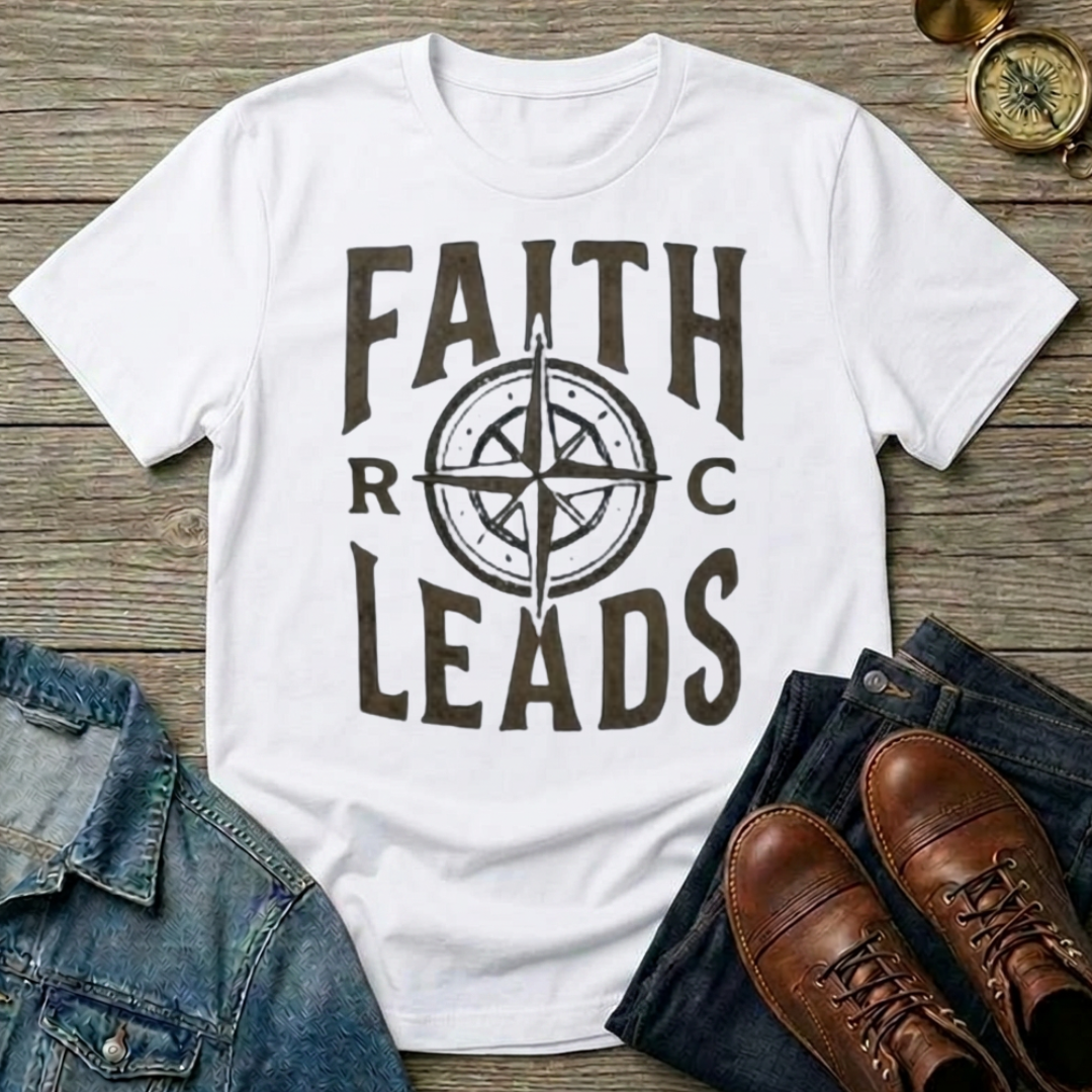 Faith Leads Vintage Design T-Shirt