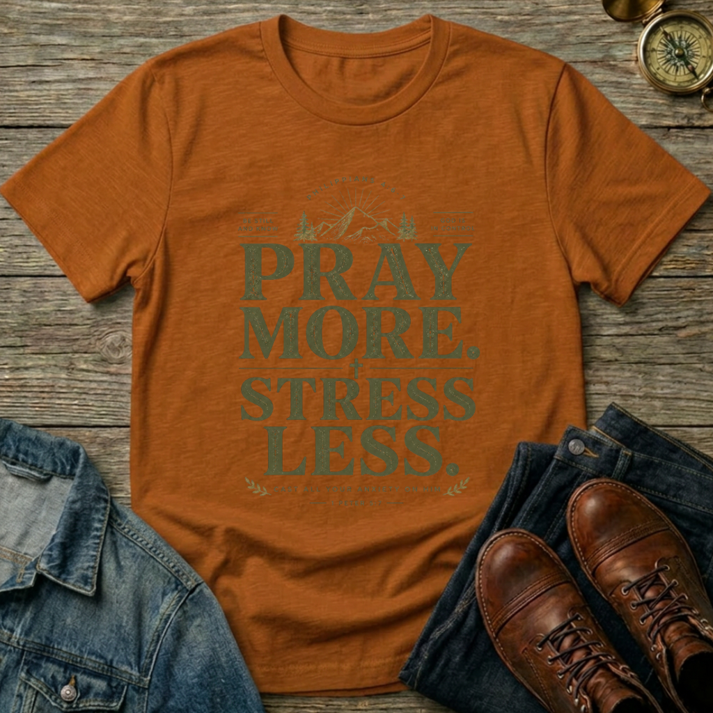 Pray More . Stress Less T-Shirt