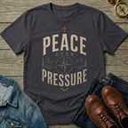 Peace Over Pressure T-Shirt — Christian Faith Compass Graphic