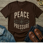 Peace Over Pressure T-Shirt — Christian Faith Compass Graphic