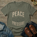 Peace Over Pressure T-Shirt — Christian Faith Compass Graphic