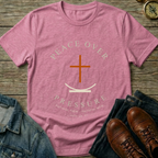 Peace Over Pressure T-Shirt — Minimal Christian Cross Faith Tee