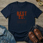 Rested T-Shirt — ‘Rested. Saints Club’ Faith Graphic Tee (Matthew 11:28)