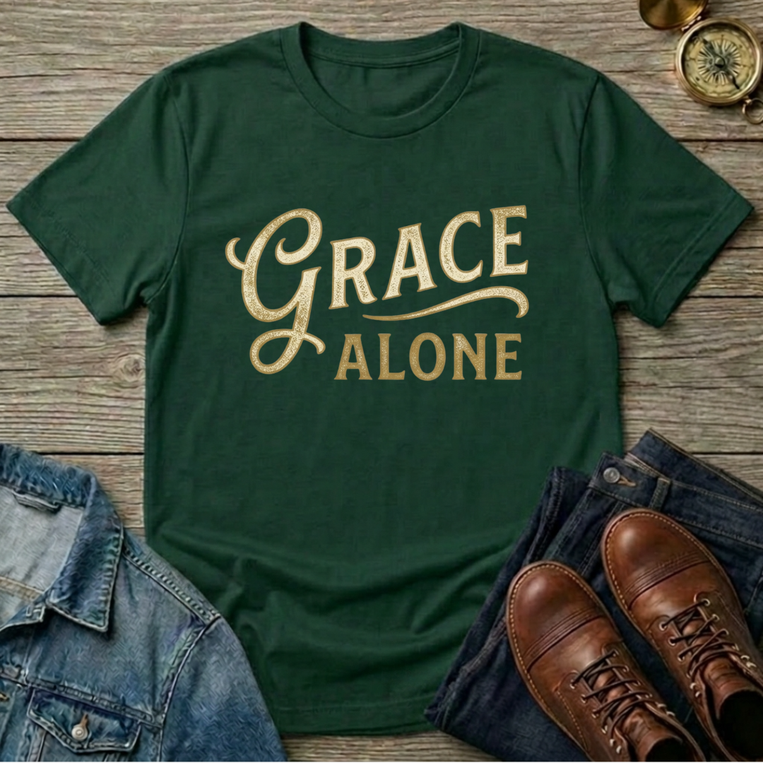 Grace Alone T‑Shirt — Inspirational Faith Graphic Tee