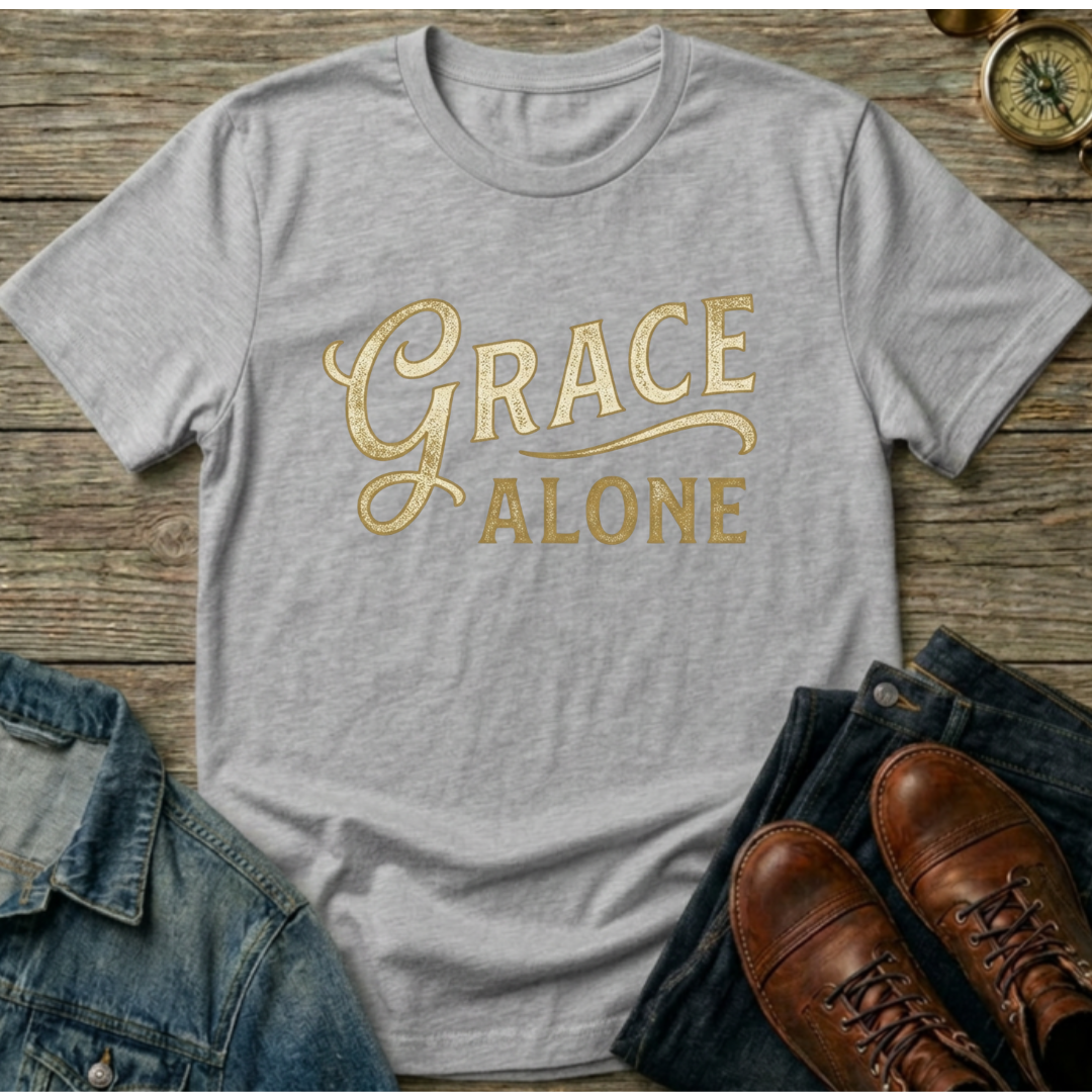 Grace Alone T‑Shirt — Inspirational Faith Graphic Tee
