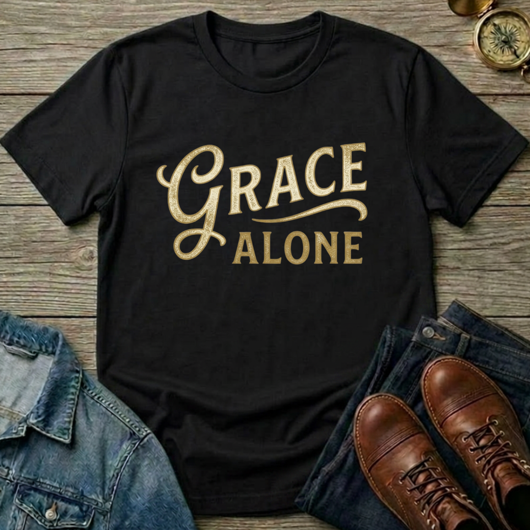 Grace Alone T‑Shirt — Inspirational Faith Graphic Tee