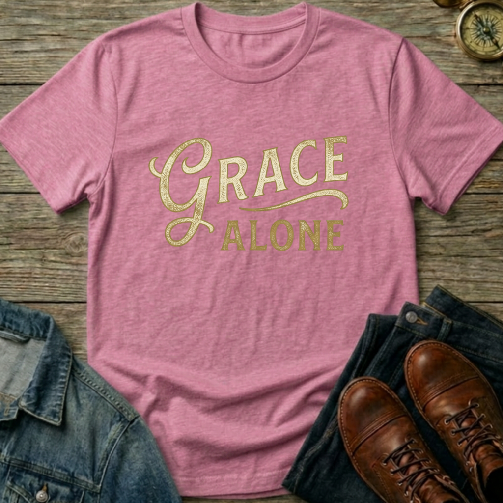 Grace Alone T‑Shirt — Inspirational Faith Graphic Tee