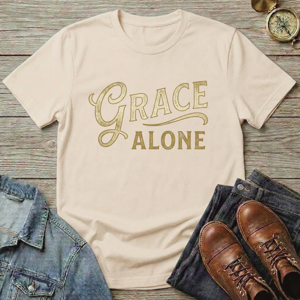 Grace Alone T‑Shirt — Inspirational Faith Graphic Tee