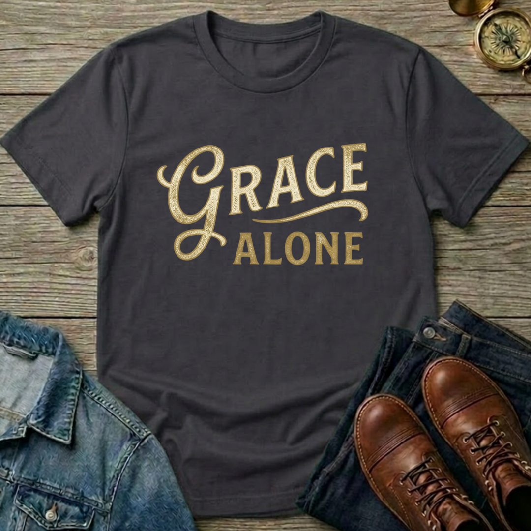 Grace Alone T‑Shirt — Inspirational Faith Graphic Tee