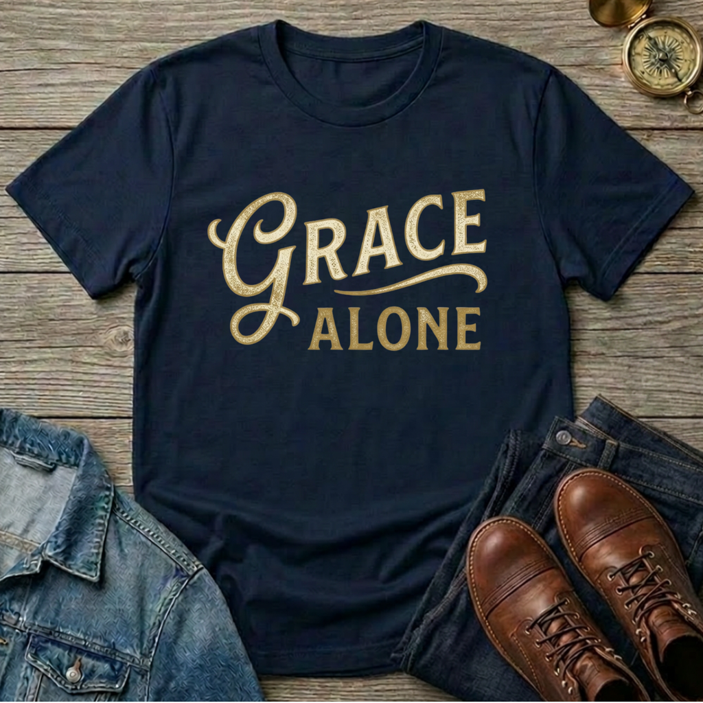 Grace Alone T‑Shirt — Inspirational Faith Graphic Tee
