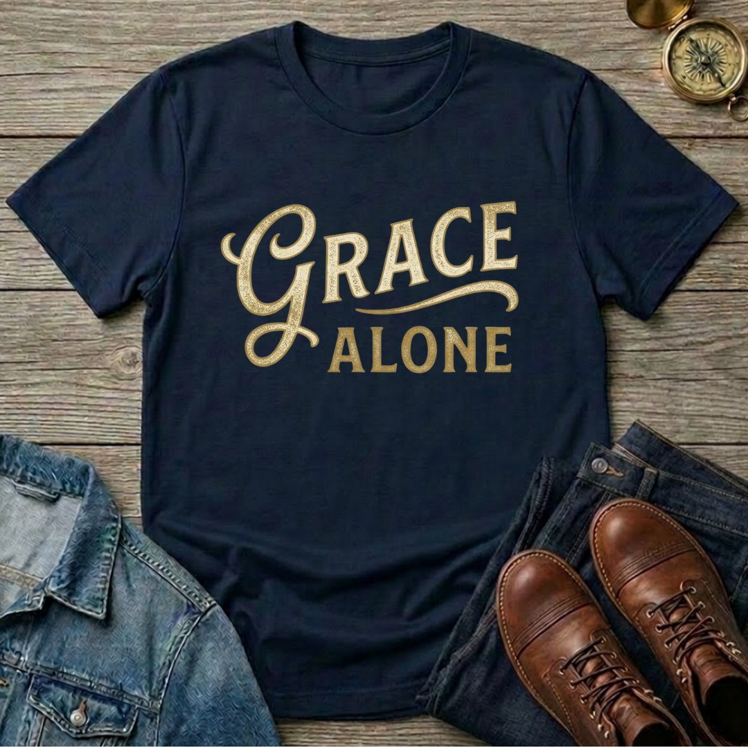 Grace Alone T‑Shirt — Inspirational Faith Graphic Tee