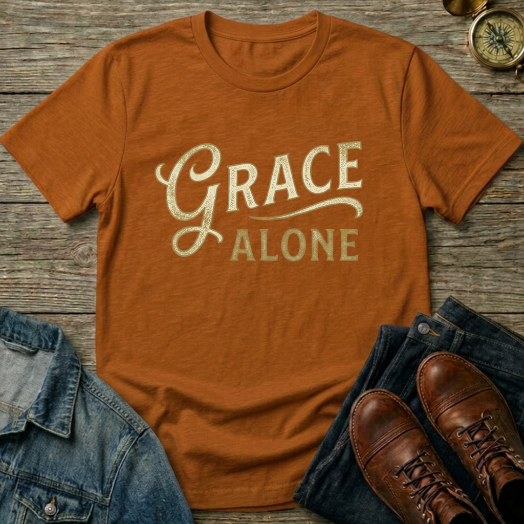 Grace Alone T‑Shirt — Inspirational Faith Graphic Tee