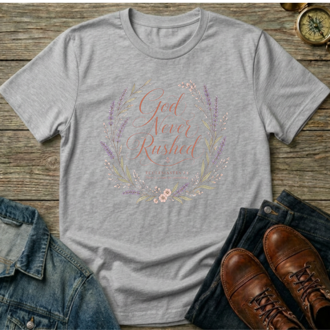 Peace Over Pressure T-Shirt — Christian Faith Compass Graphic