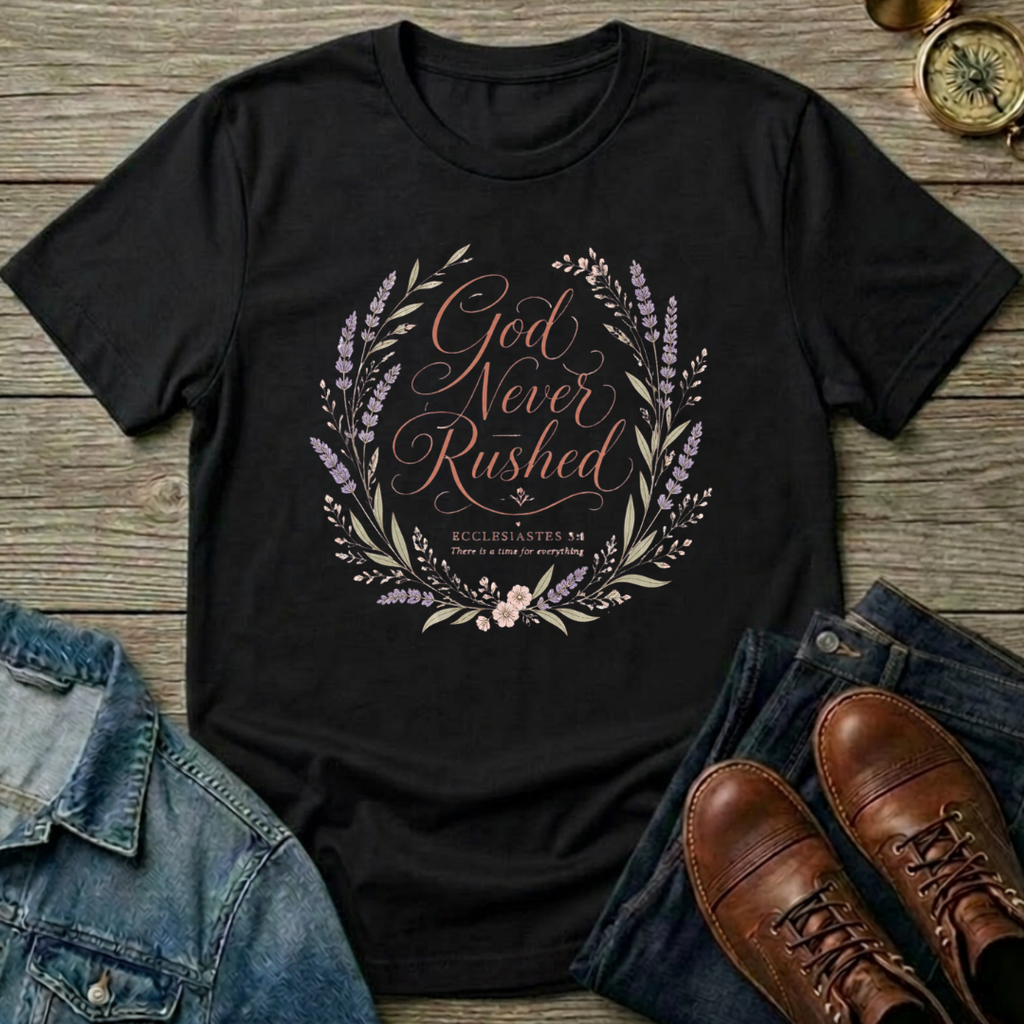 Peace Over Pressure T-Shirt — Christian Faith Compass Graphic
