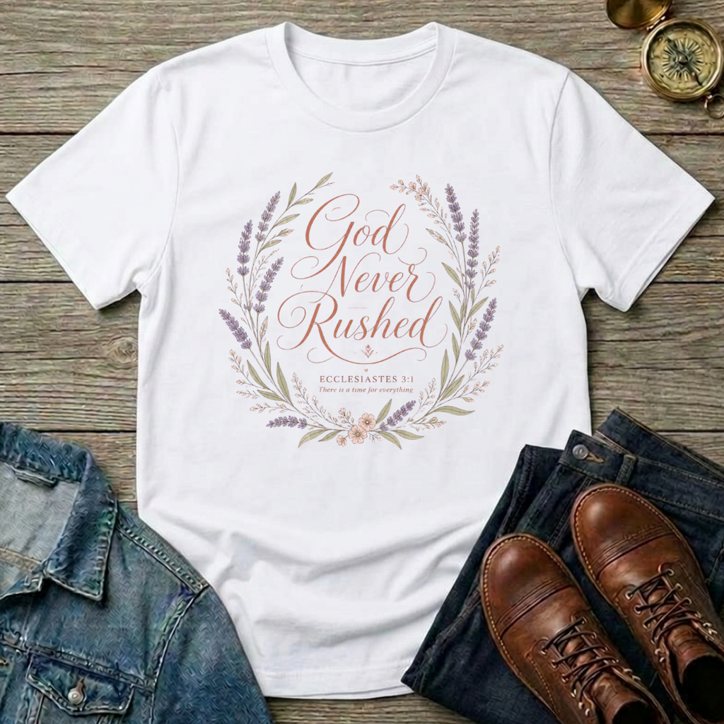Peace Over Pressure T-Shirt — Christian Faith Compass Graphic