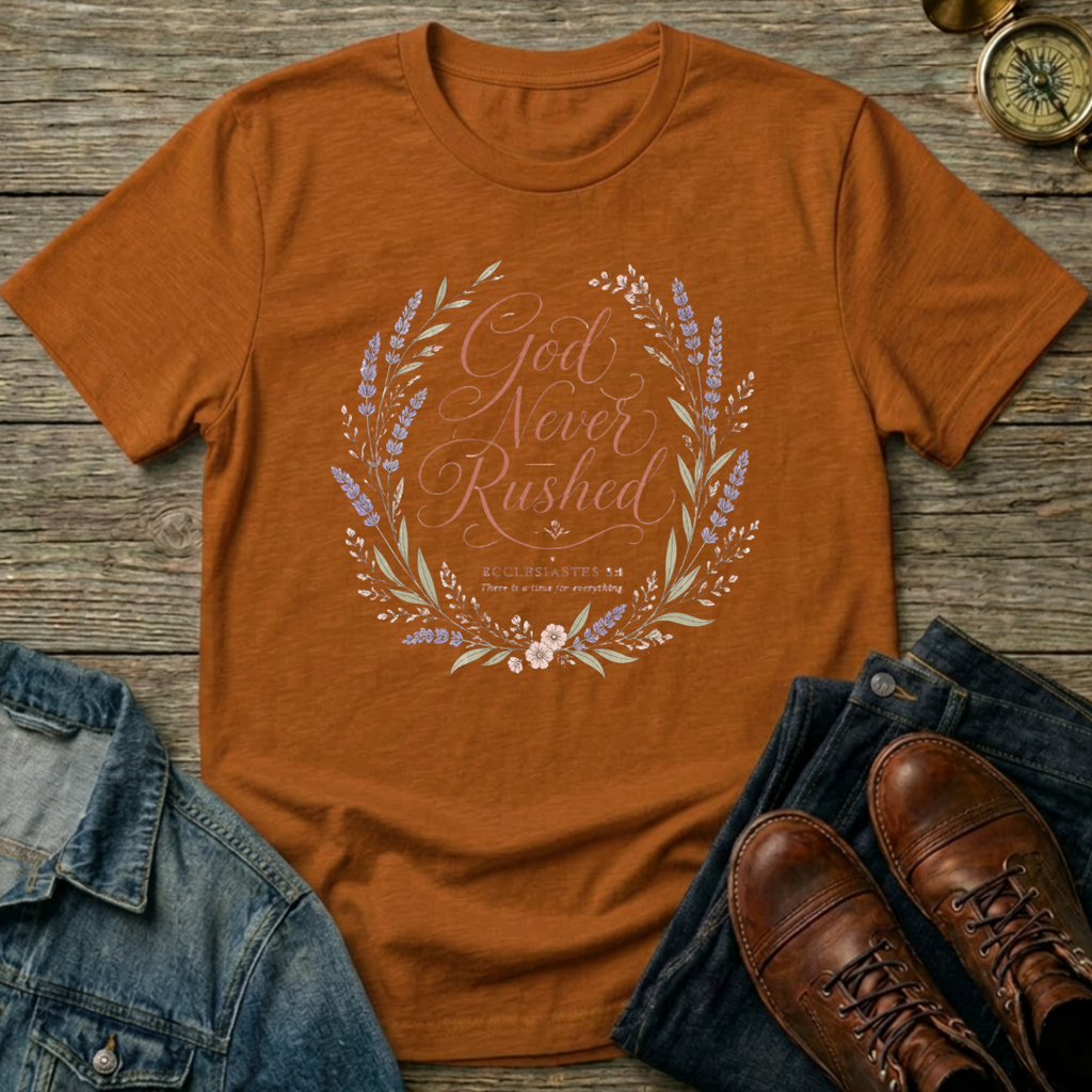 Peace Over Pressure T-Shirt — Christian Faith Compass Graphic
