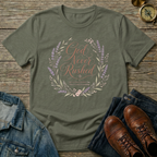 Peace Over Pressure T-Shirt — Christian Faith Compass Graphic