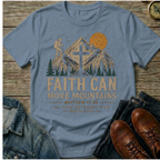 Faith Can Move Mountains T-Shirt — Christian Mountain Hiking Design