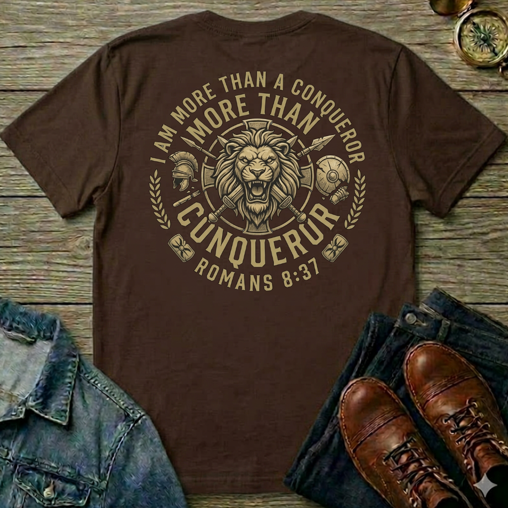 I Am More Than A Conqueror T-Shirt - Back Side Print