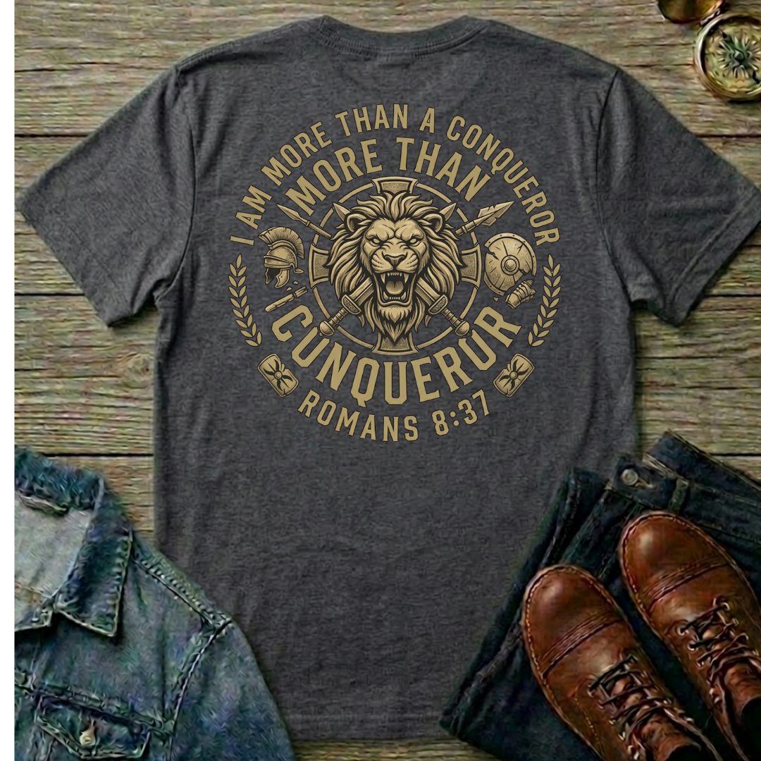 I Am More Than A Conqueror T-Shirt - Back Side Print
