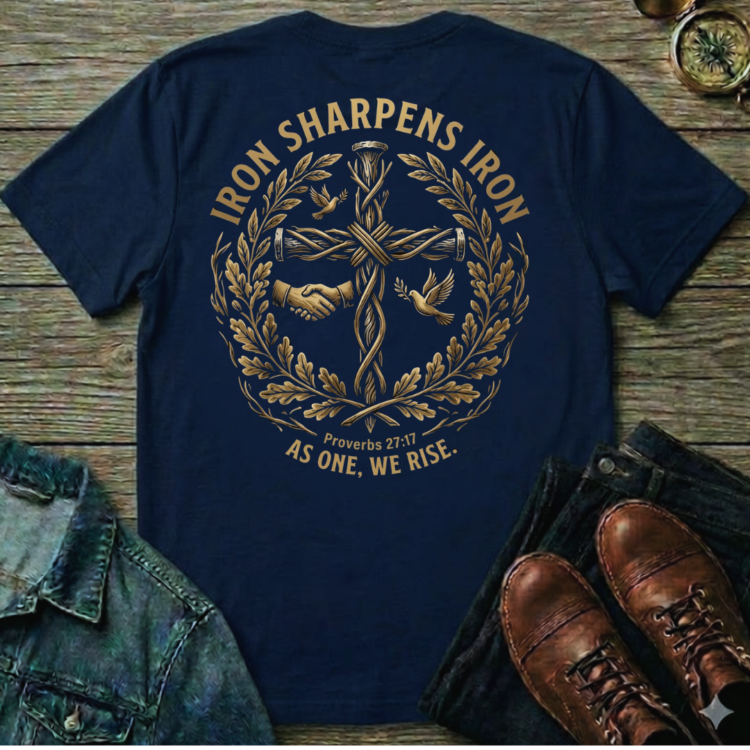Iron Sharpens Iron T Shirt - Back Side Print
