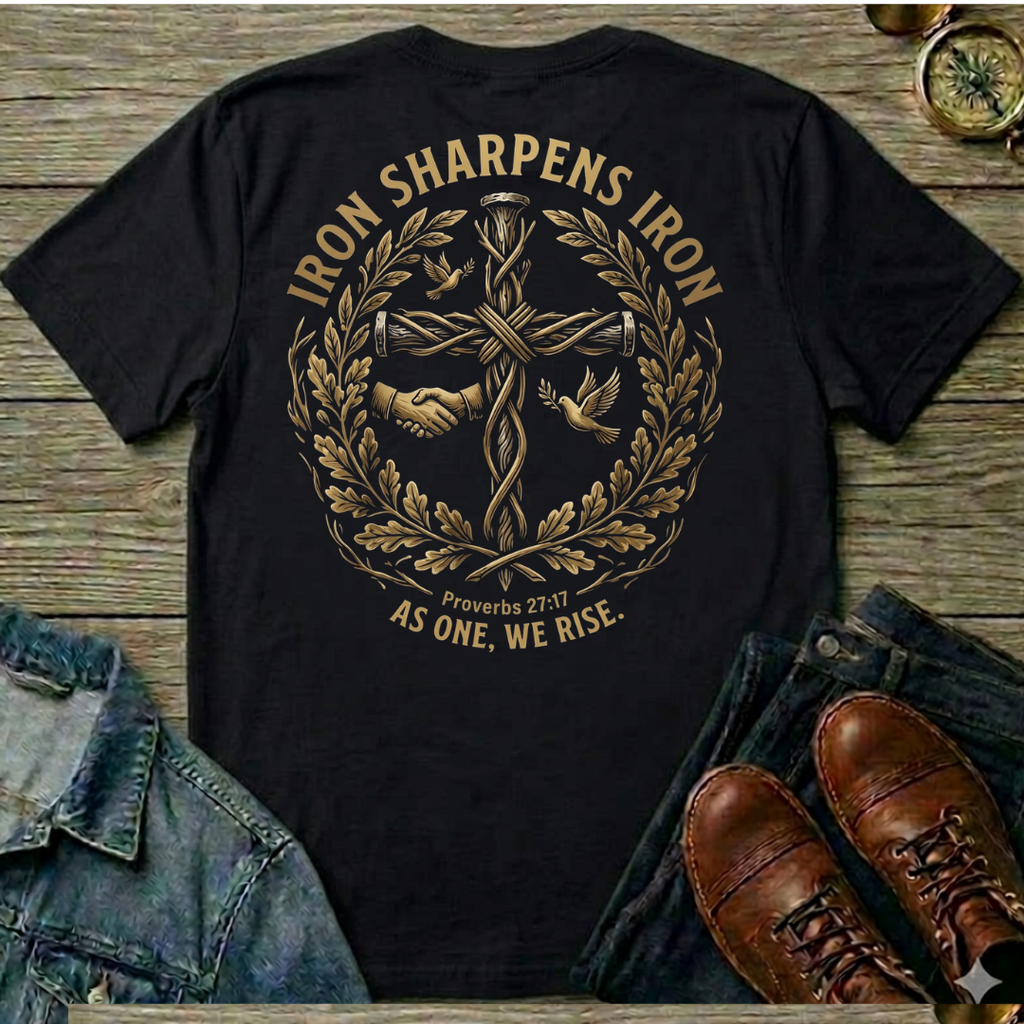 Iron Sharpens Iron T Shirt - Back Side Print