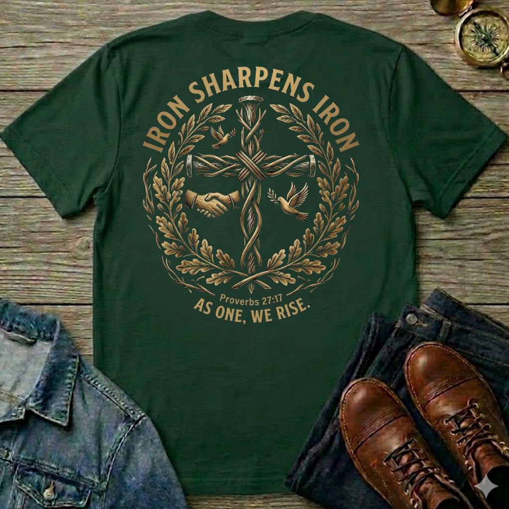 Iron Sharpens Iron T Shirt - Back Side Print