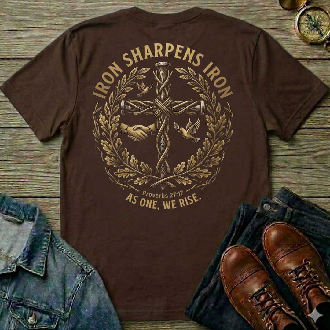Iron Sharpens Iron T Shirt - Back Side Print