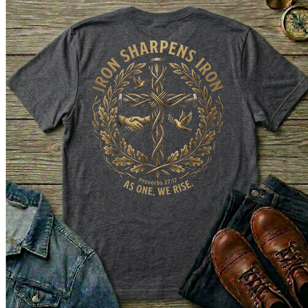 Iron Sharpens Iron T Shirt - Back Side Print
