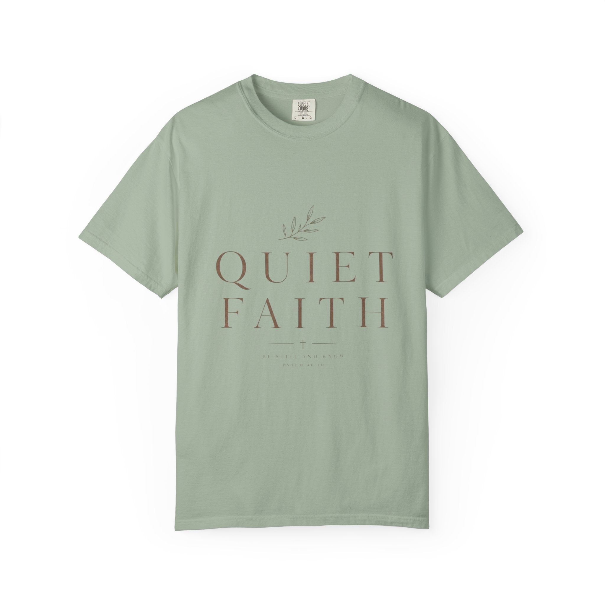 Quiet Faith T‑Shirt — Minimalist Inspirational Christian Tee