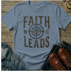 Faith Leads Vintage Design T-Shirt