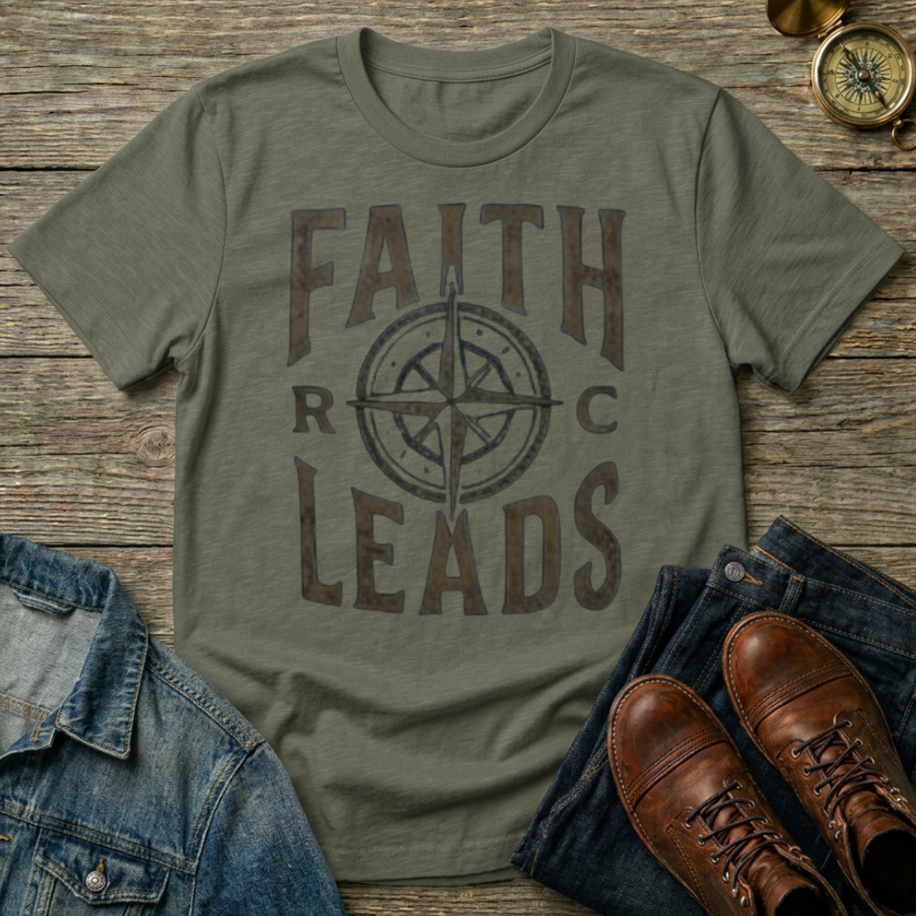 Faith Leads Vintage Design T-Shirt